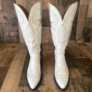 Lucchese NV4009 White 1883 Western Star Cowboy Boots Womens 9 B